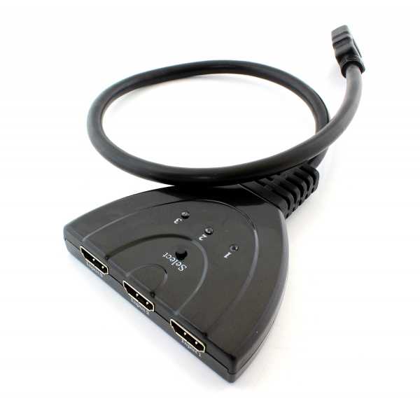 HDMI perjungėjas šakotuvas LogiLink 3-Port su stiprintuvu