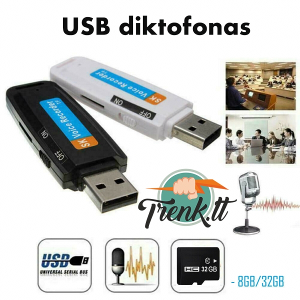 Slaptas USB Diktofonas