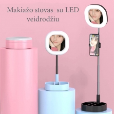 LED "Selfie" veidrodis su stovu