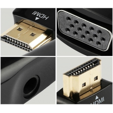 Keitiklis adapteris HDMI į VGA + Audio laidas