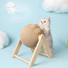 Žaislas katinui - judantis sizalio kamuoliukas