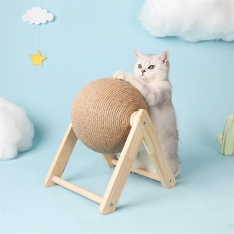 Žaislas katinui - judantis sizalio kamuoliukas