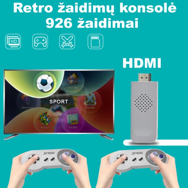 HDMI Retro Žaidimų Konsolė SF900