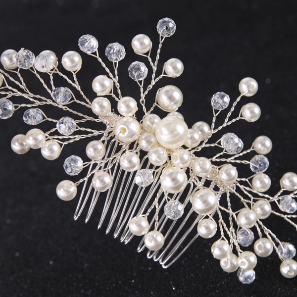 Plaukų segtukas šakelės formos su perlais
