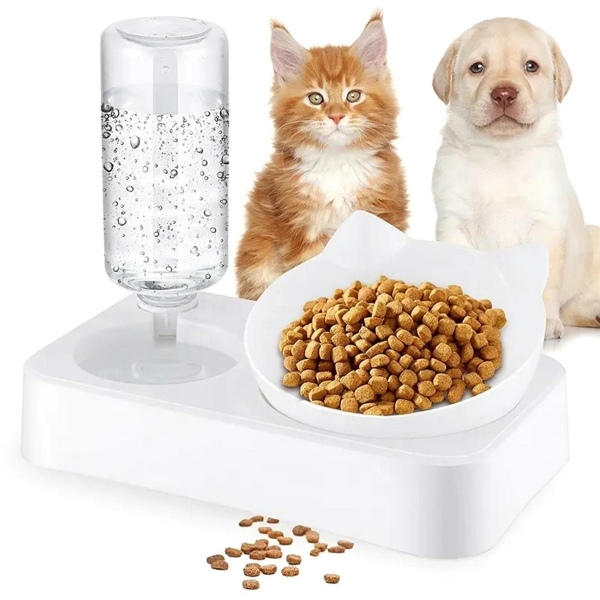 Automatinis vandens dozatorius ir maisto dubuo katėms