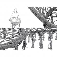 Pakabinamas hamakas su atlošu (Pilkas)