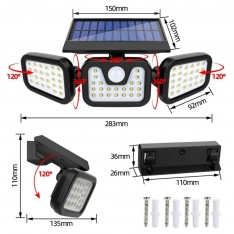 LED šviestuvas su saulės baterija