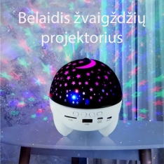 Žvaigždžių Projektorius (įkraunamas)