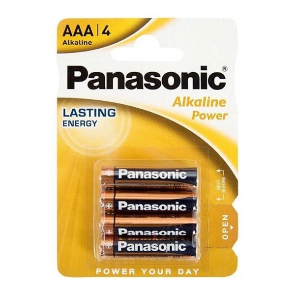 Panasonic Alkaline Power elementai / baterijos AAA - x 4vnt.