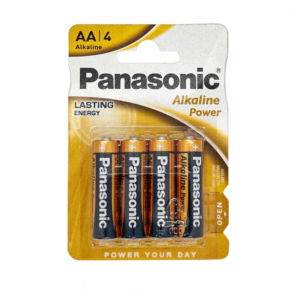 Panasonic Alkaline Power elementai / baterijos AA - x 4vnt.