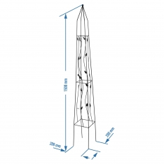 Metalinė pergolė - Piramidė, 150cm