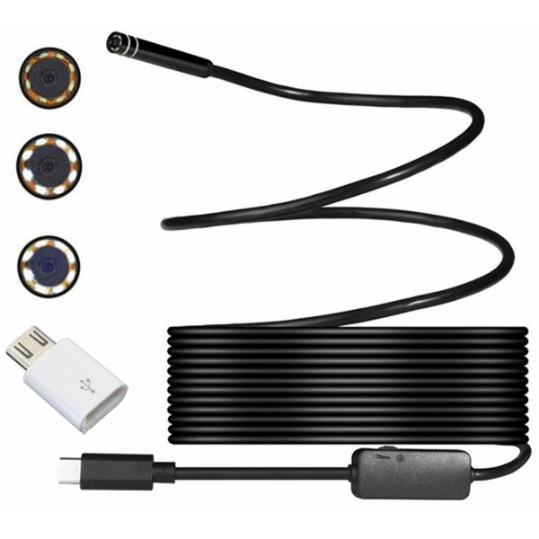 Endoskopinė kamera 5,5 mm, USB-C, 5 m