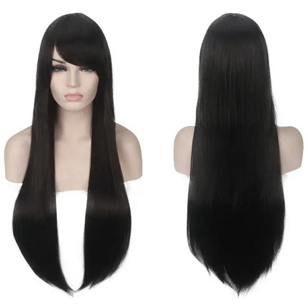 Juodas perukas 80cm