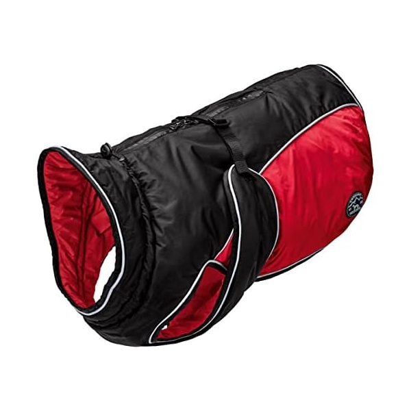 HUNTER OUTDOOR žieminis šunų paltas, juodai raudonas, dydis 80