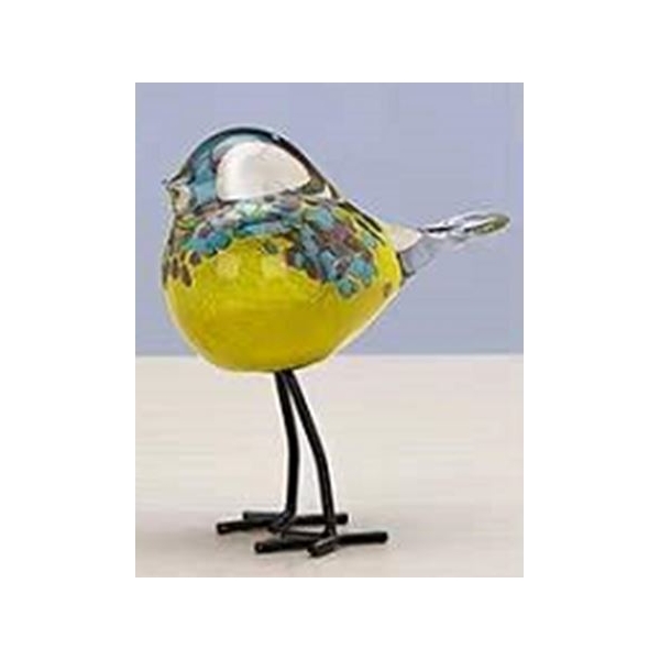 Stiklinė dekoracija „Paukštelis“ – 18×8×19 cm Yellow