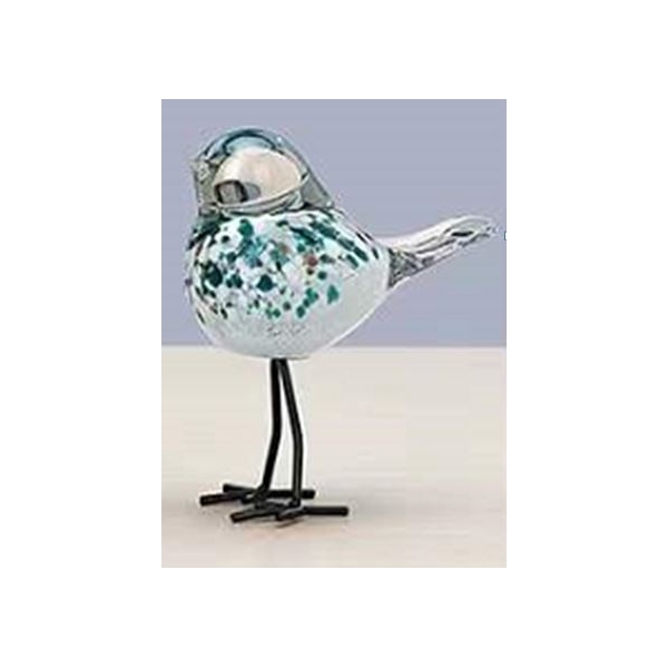 Stiklinė dekoracija „Paukštelis“ – 18×8×19 cm White
