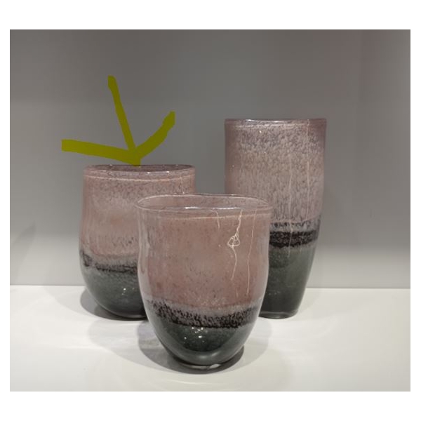 Stiklinė vaza – 18.5×11×25 cm | Forma Lumo kolekcija