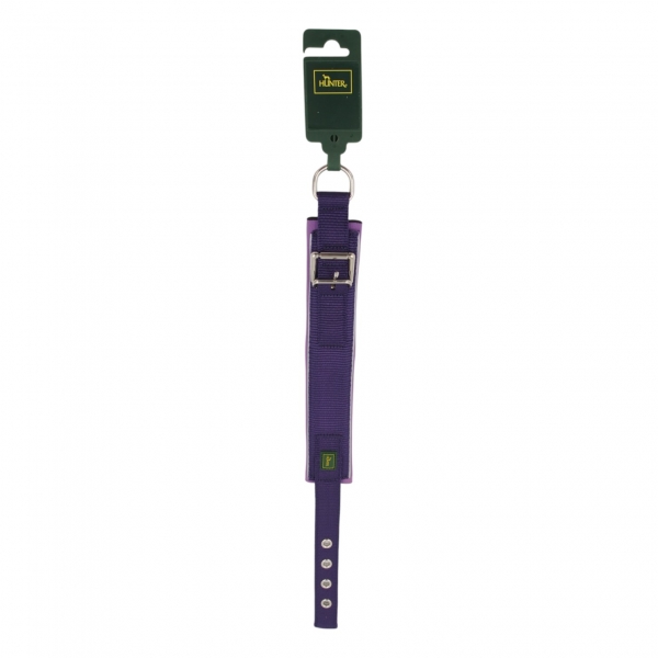 HUNTER violetinis nailoninis šunų antkaklis, 45 cm