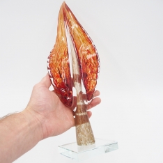 Dekoratyvinė stiklo skulptūra, 13×9×41 cm