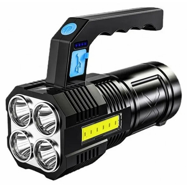 Taktinis LED žibintuvėlis su COB ir T6 diodais