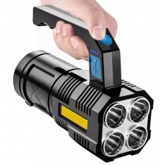 Taktinis LED žibintuvėlis su COB ir T6 diodais