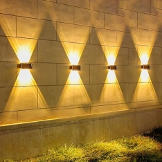 Šoninis LED šviestuvas su saulės panele