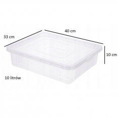 Plastikinis dėžutė su dangčiu 10L (40 × 33 × 10 cm) Plastikinis dėžutė su dangčiu 10L (40 × 33 × 10 cm)