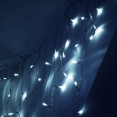 Kalėdinė LED užuolaida/varveklai , 300 LED, šaltai balta šviesa, 12 m
