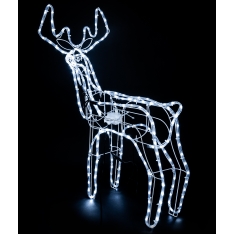 LED Kalėdinis šviečiantis elnias – 90×80 cm