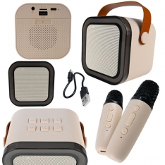 Belaidis karaoke garsiakalbis su 2 mikrofonais –