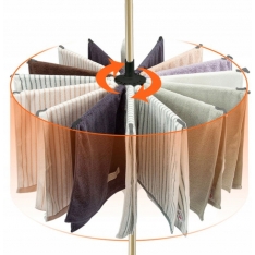 Trijų aukštų vertikali drabužių džiovyklė