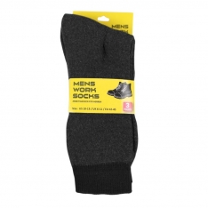 Darbo kojinės vyrams, 3 poros (EU 42–45, juodos)