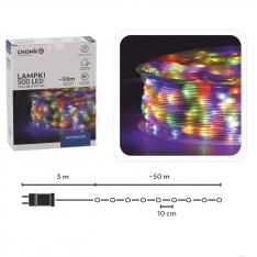 LED girlianda 500 LED, 50 m, multikolor