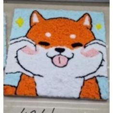 30X30 cm vilnos kamuoliukų paveikslas