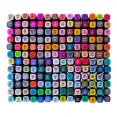 168 spalvų dvipusiai markeriai su stovu ir patogiu dėklu