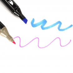 120 dvipusių markerių rinkinys su stovu ir dėklu