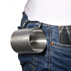 Turistinis puodelis su karabinu 300ml.