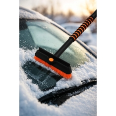 Daugiafunkcė teleskopinė automobilio valymo šluota su ledo grandikliu