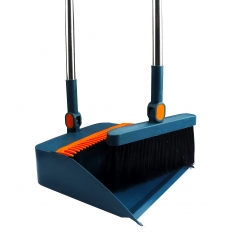 Universalus grindų valymo rinkinys – šluota, šluotele ir vandens nubrauktuvas