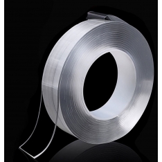 Daugkartinė dvipusė skaidri lipni juosta – 3 m