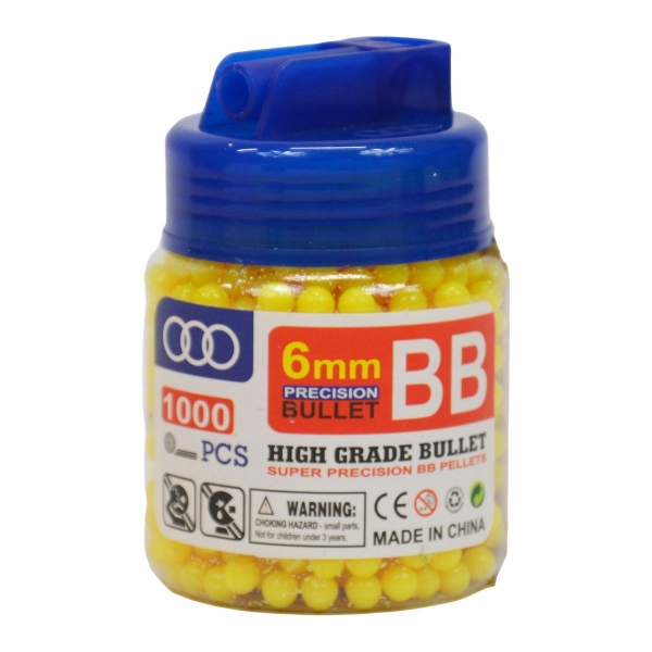 6 mm BB plastikinės kulkos - šratai 1000vnt.