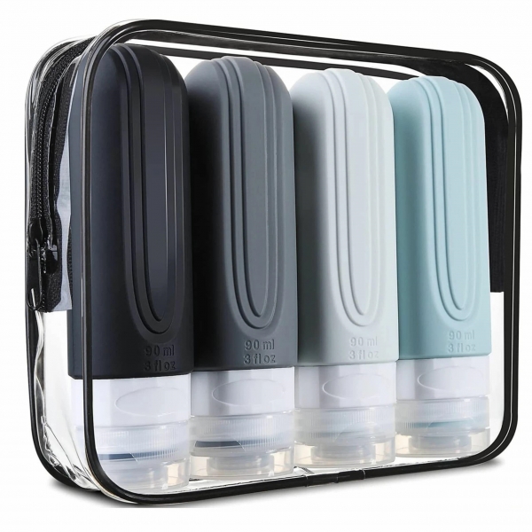 Silikoninių kelioninių buteliukų rinkinys