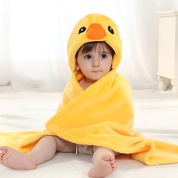 Kūdikio pledukas su gobtuvu „Ančiukas“