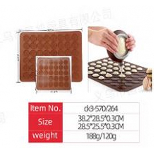 Silikoninė forma Macarons sausainiams – 38 × 28,5 cm