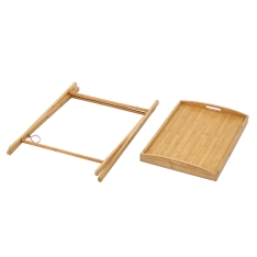 Sulankstomas bambukinis staliukas – padėklas