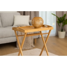 Sulankstomas bambukinis staliukas – padėklas