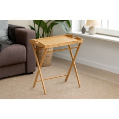 Sulankstomas bambukinis staliukas – padėklas