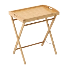 Sulankstomas bambukinis staliukas – padėklas