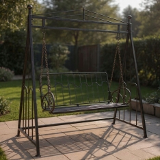 Sodo supynės metalinės, antikinės rudos spalvos