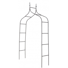 Sodo pergola augalams 150 × 37 × 240 cm, metalinė, juoda